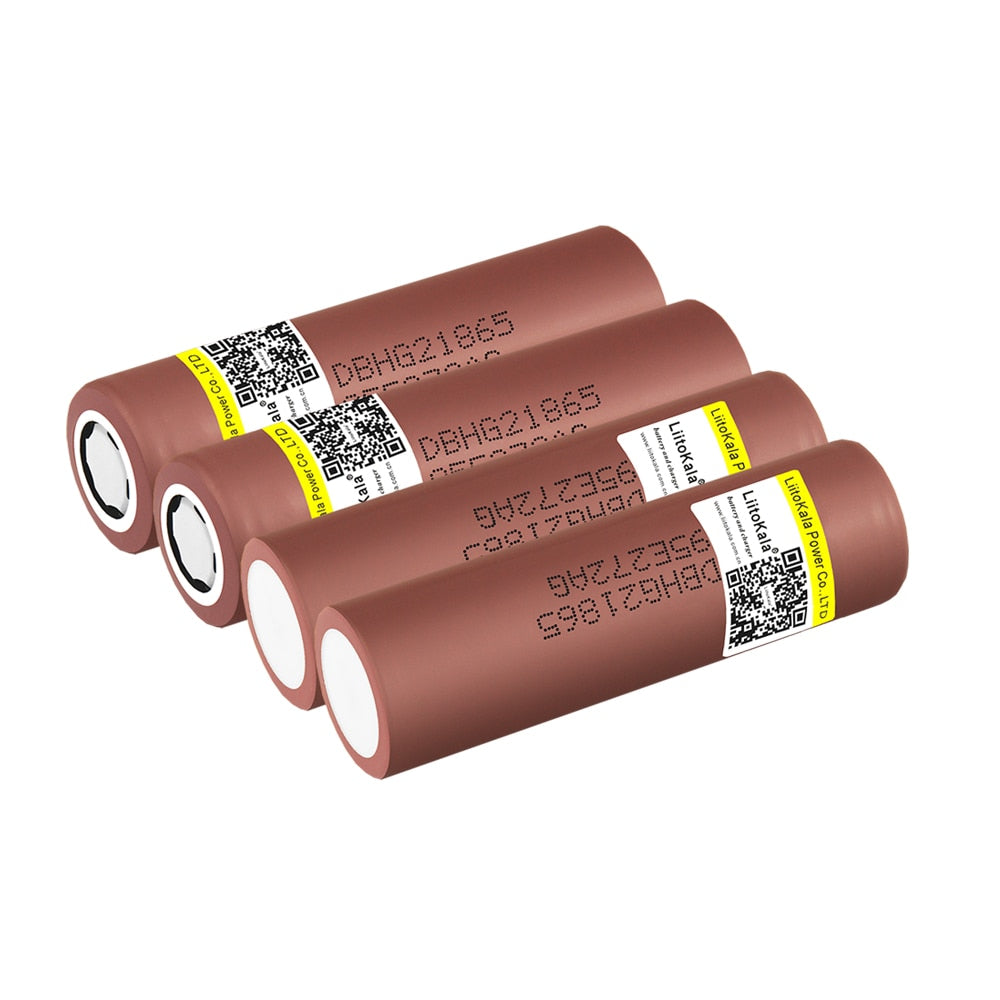 Hot LiitoKala New Original 3.7v 18650 HG2 3000mAh Lithium Rechargeable Batteries Continuous Discharge 30A For Drone Power Tools