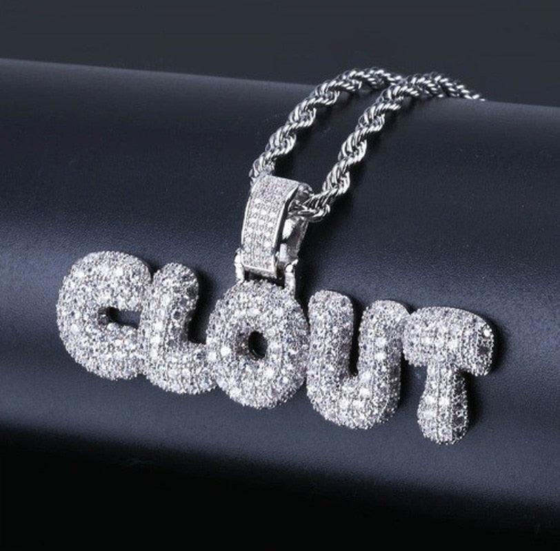 Hip Hop Men and Women Cubic Zircon MBM Letter Pendant Iced Out Full  Necklace Jewelry Gift