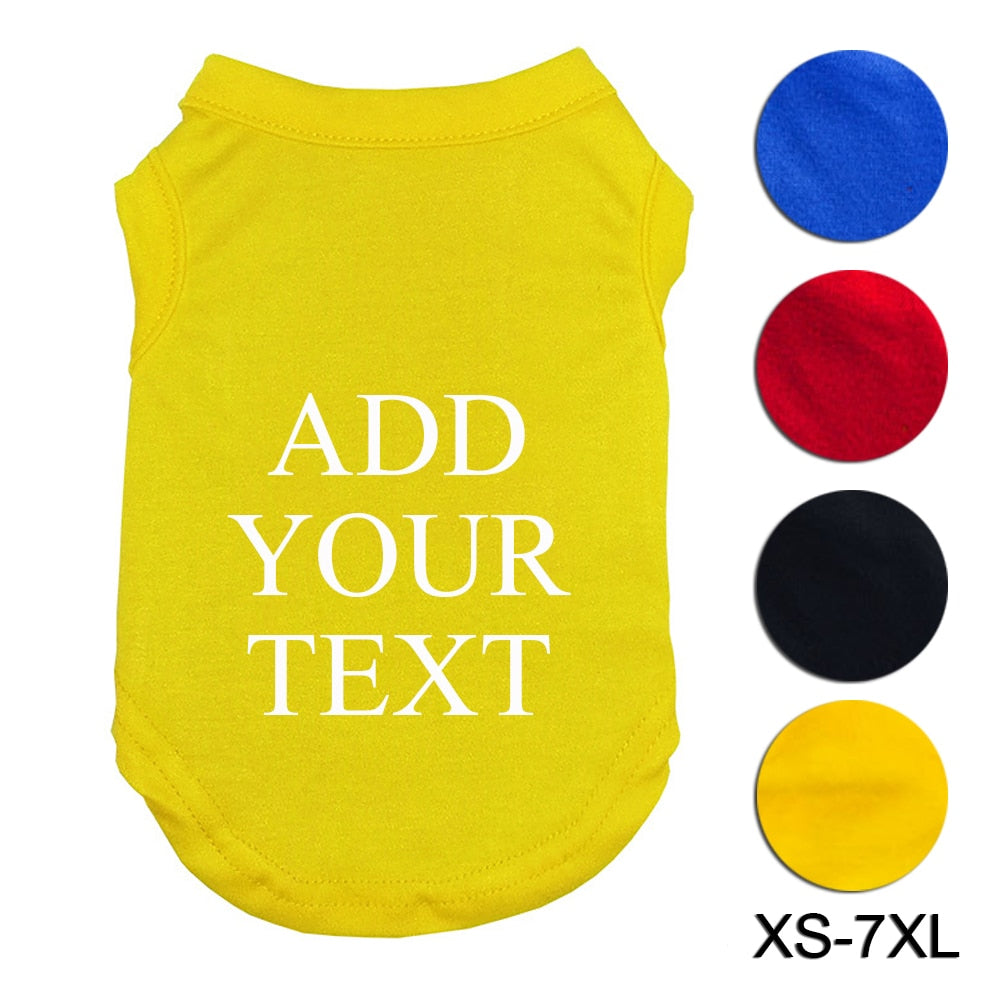 Customized Summer Tank Top for Dogs and Cats: Personalized Apparel for Your Furry Friends