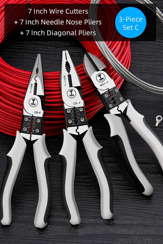 Greenery Needle Nose Pliers Hardware Tools Universal Wire Cutters Electrician Multifunctional Universal Diagonal Pliers