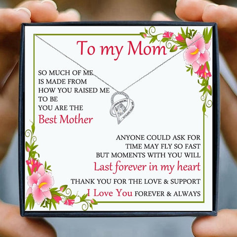 Mom Necklace Gift for Women Fashion Jewelry Heart Pendant Necklace Female Chain Necklace daughter son Birthday Family