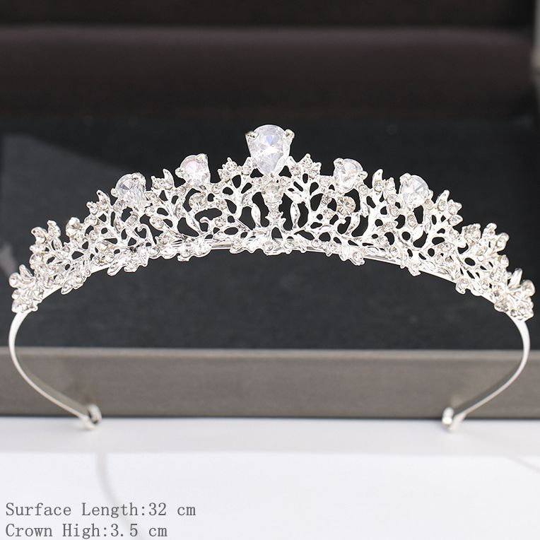 Silver Color Crown and Tiara Hair Accessories For Women Wedding Accessories Crown For Bridal Crystal Rhinestone Diadema Tiara