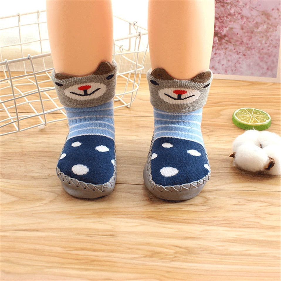 2023 New born Baby Socks With Rubber Soles Infant Baby Girls Boys Shoes Spring Autumn Baby Floor Socks Anti Slip Soft Sole Sock