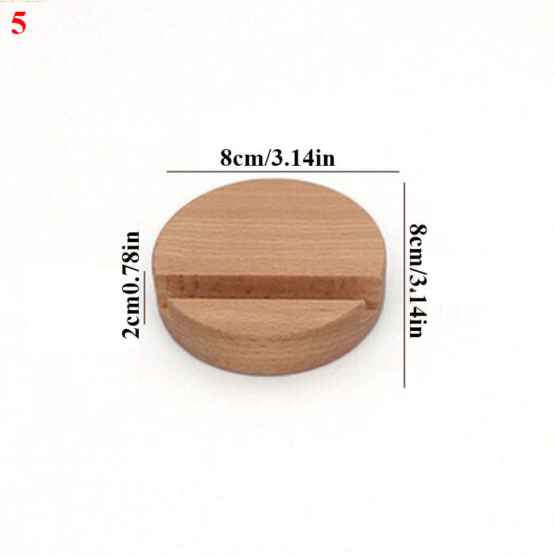 1PC Beech Solid Wooden Embroidery Hoop Base Bracket Mobile Phone Stand Holder Desk Phone Base Portable Handicrafts Decoration