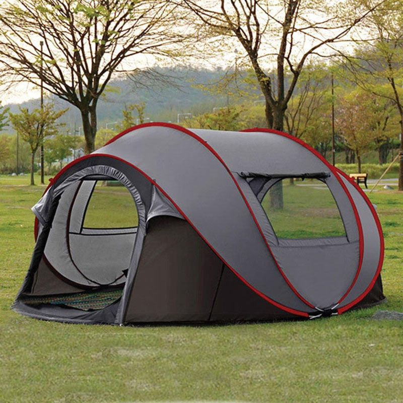 New Style Pop Up Ultralarge 4~5 Person Fully Automatic Speed Open With Mosquito Net Outdoor Camping Beach Tent Sun Shelter