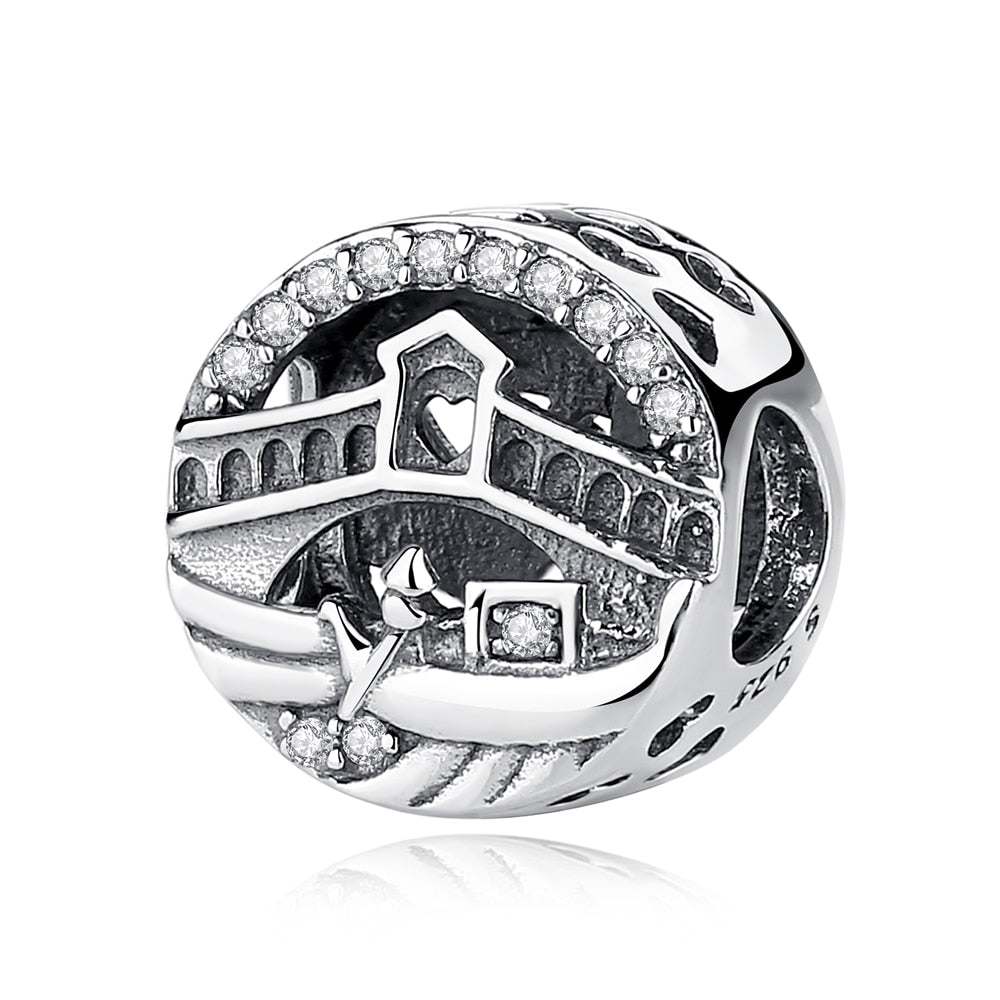 Original 925 Sterling Silver Charm Bead Travel London Bus Camera Suitcase Paris Charms Fit Pandora Bracelets Women Diy Jewelry