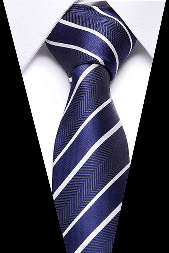 Luxury Wedding Ties 7.5cm Men's Classic Tie Silk Jacquard Woven Tie Set Business Necktie Accessories Men Necktie