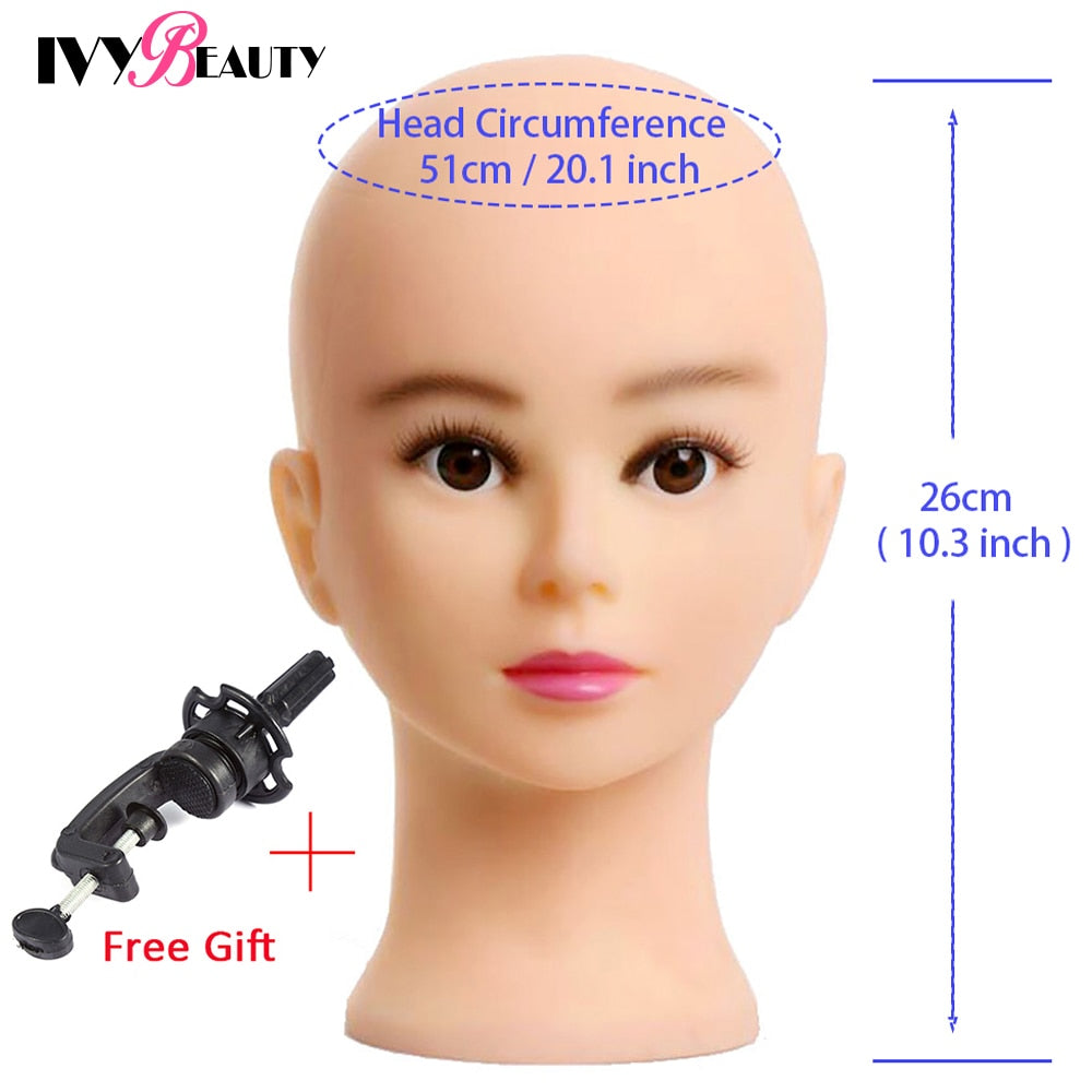 Hot Selling Female Mannequin Head With Wig Stand Clamp For Makeup Practice Cosmetology Manikin Head For Wig Hat Display 51Cm