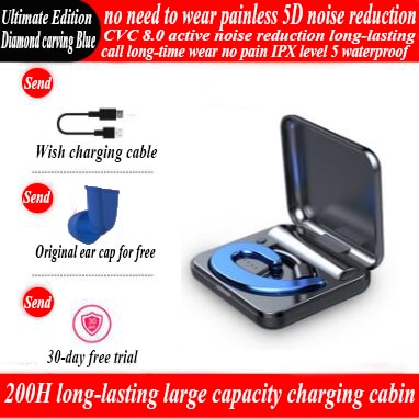 The integrated bone conduction type hanging ears monaural bluetooth wireless headset, wireless headset with warehouse