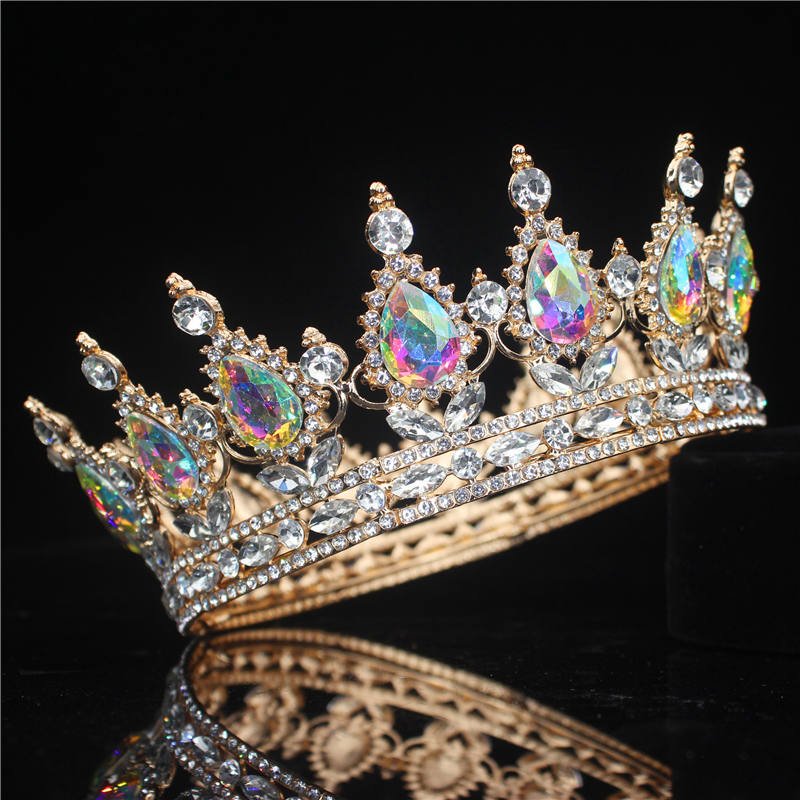 Crystal Queen King Tiaras and Crowns Bridal Diadem For Bride Women Headpiece Hair Ornaments Wedding Head Jewelry Accessories