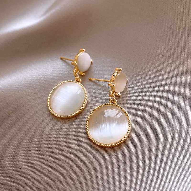 Korea New Fashion Gold Silver Color Cross Crystal Stud Earrings for Women Elegant Cute Pearl Earrings Brincos Jewelry Wholesale