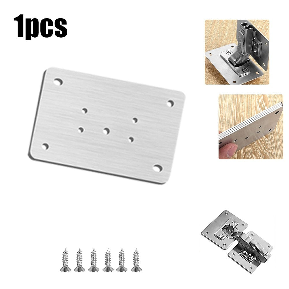 2/4/10/20pcs Stainless Steel Hinge Repair Plate For Cabinet Furniture Hinges Mounting Tool Kitchen Cupboard Door Fixing Plate