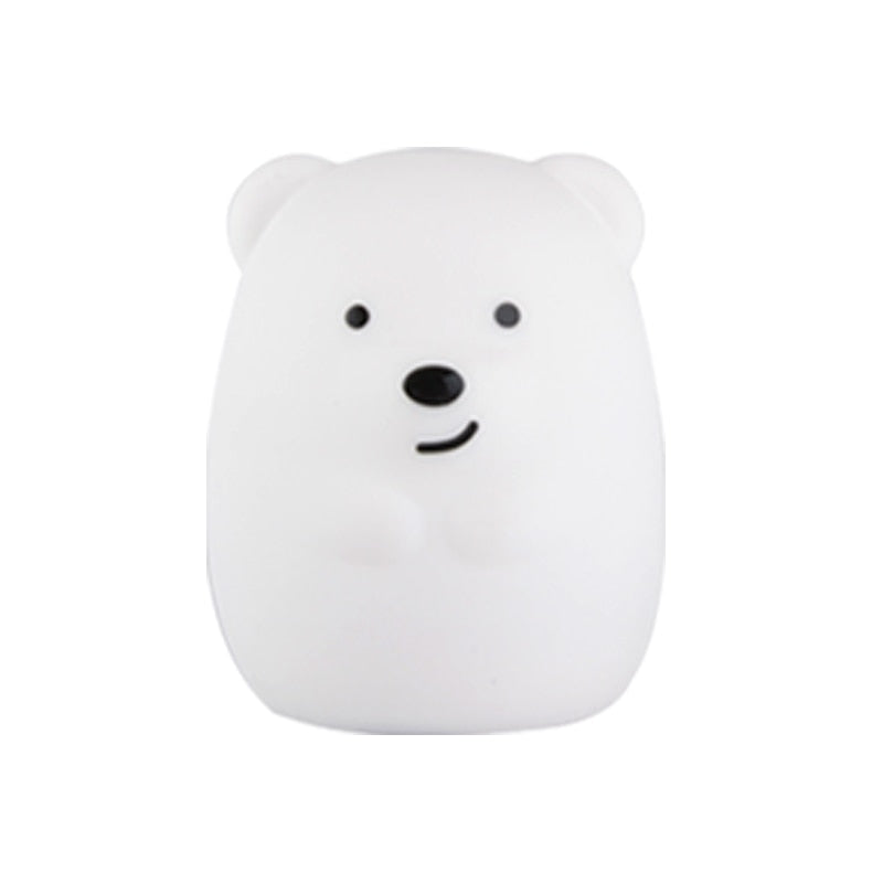 Bear Dog Fox LED Night Light Touch Sensor Remote Control 9 Colors Timer USB Rechargeable Silicone Animal Lamp for Kids Baby Gift