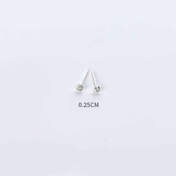 Modian New Arrival Lovely Knotted Stud Earrings for Women Sterling Silver 925 Anti-Allergy Four Size Ear Pin Fine Jewelry Gift