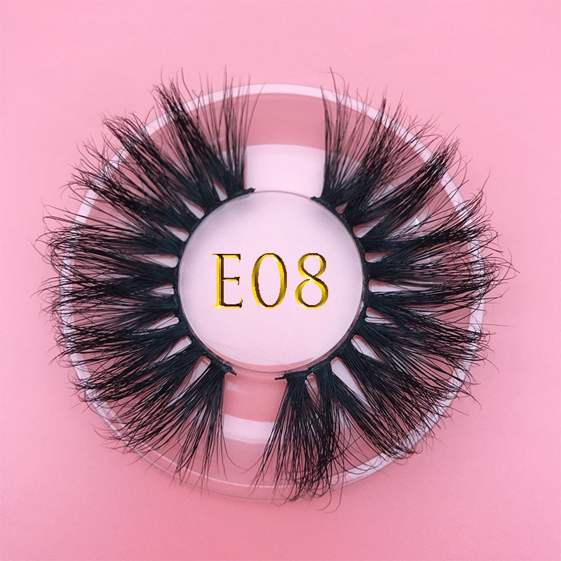 3D MIKIWI real mink lash 25mm E01 extra length and fluffy luxury mink eyelashes natural thick Eye lashes wispy makeup extention