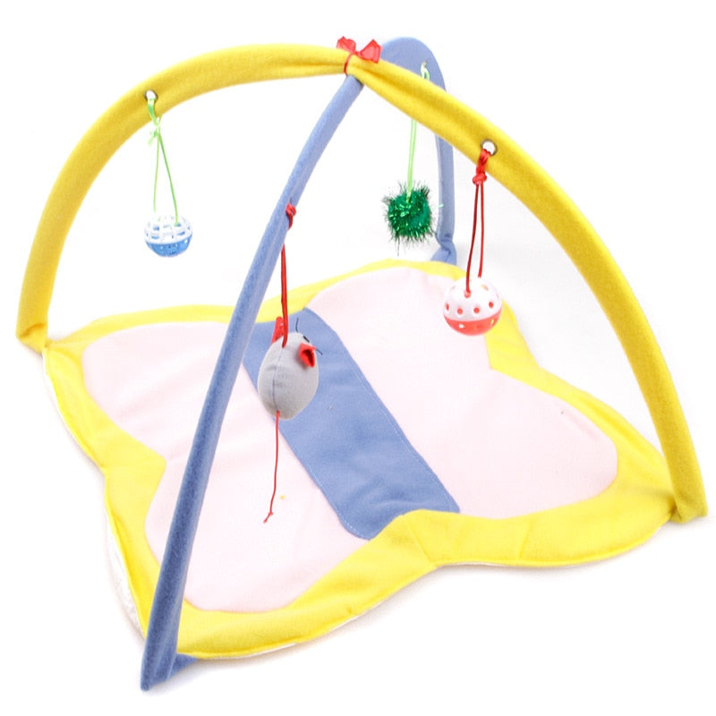 Cat Toys Portable Cat Tent Funny Pet Toys Mobile Activity Pets Play Bed Toys Cat Play Mat Blanket House Foldable Kitten Tents