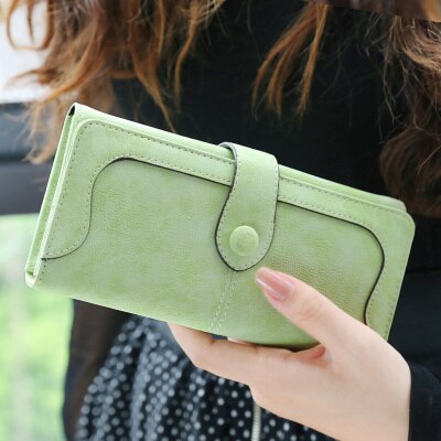 Aliwood Brand Wallets Retro Nubuck Leather Women's Long Wallets Clutch Female Hasp Purse Vintage Money Bag Carteira Card Holder