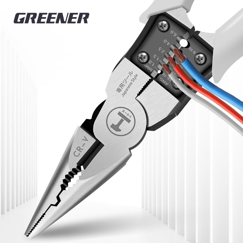 Greenery Needle Nose Pliers Hardware Tools Universal Wire Cutters Electrician Multifunctional Universal Diagonal Pliers