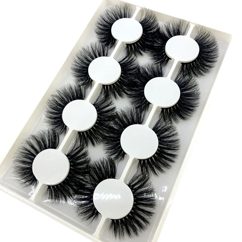 HBZGTLAD New 7/8 pairs 15-25mm natural 3D false eyelashes fake lashes makeup kit Mink Lashes extension mink eyelashes maquiagem