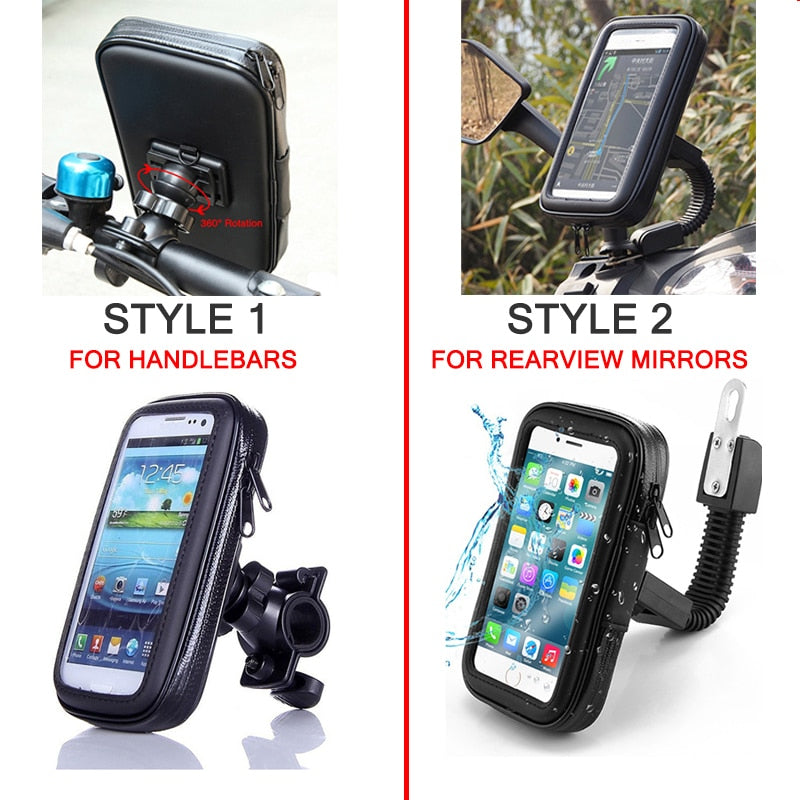 Bicycle Motorcycle Phone Holder Waterproof Case Bike Phone Bag for iPhone Xs 11 Samsung s8 s9 Mobile Stand Support Scooter Cover