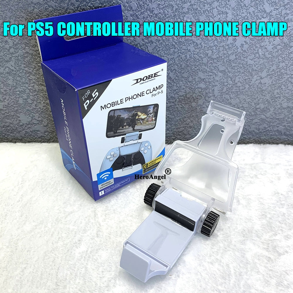 DOBE Mobile Phone Game Clip for PS5 Controller Gaming Gamepad Holder Joystick Clamp Mount Bracket Multi-directional Adjustable