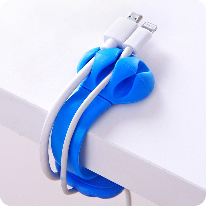 1pcs Office desk wire clip multi-function data cable winder cable fixing device home office storage organizer