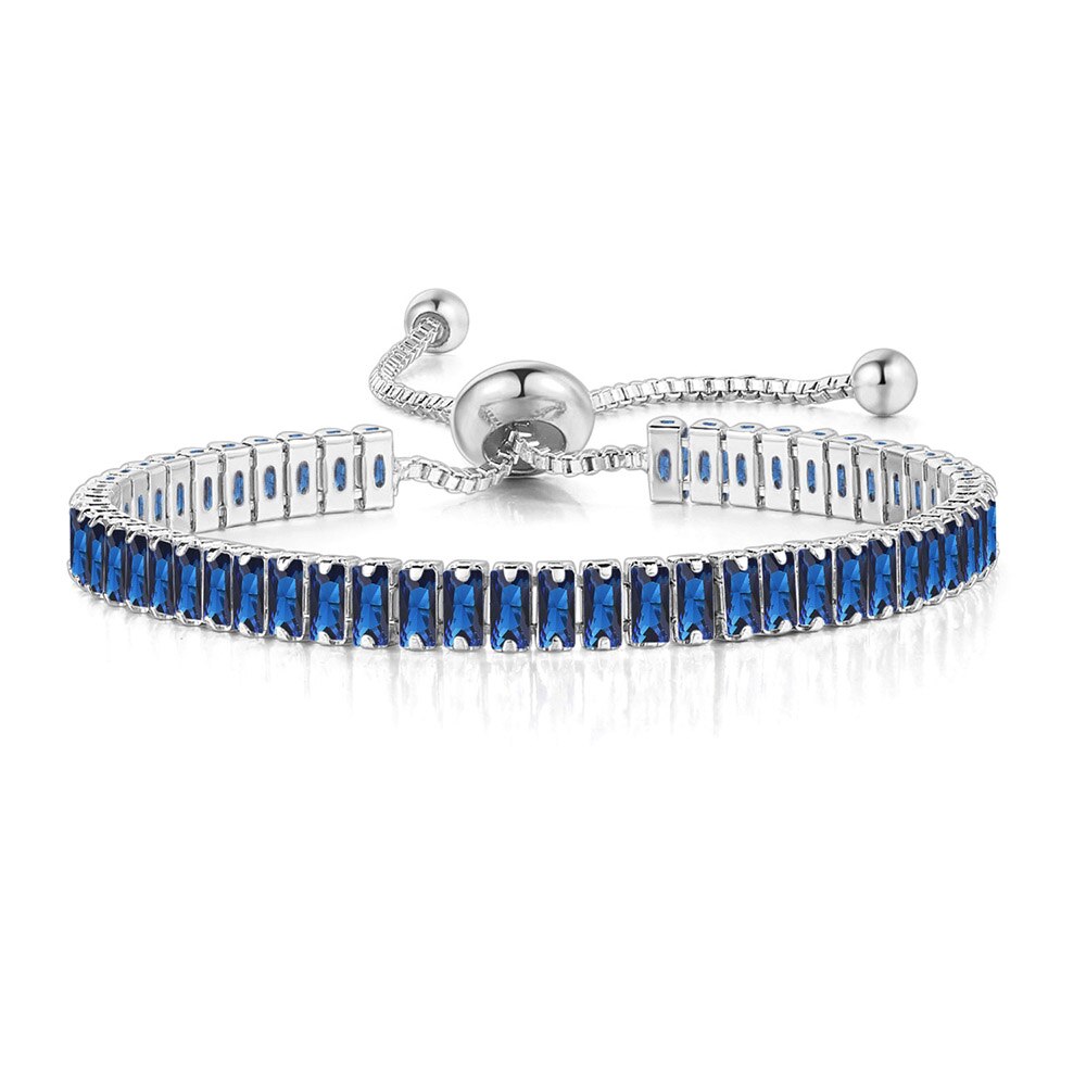 ZHOUYANG Kpop Women&#39;s Tennis Bracelet Luxury 2.5*5 mm Multicolor Zircon Bracelets For Women Wholesale Adjustable Jewelry DZH009