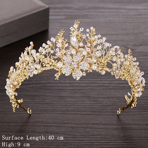 Rhinestone Crystal Tiara Crown Wedding Hair Accessories Bridal Tiara Hair Crown Wedding Hair Jewelry Crystal Tiara Golden Diadem