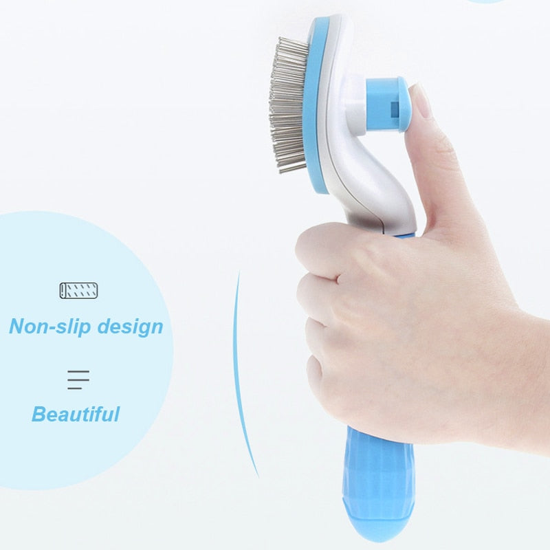 UNTIOR Pet Comb Brush Removal Comb Grooming Cats Comb Pet Products Cat Flea Comb for Dogs Grooming Toll Automatic Cleaning Brush