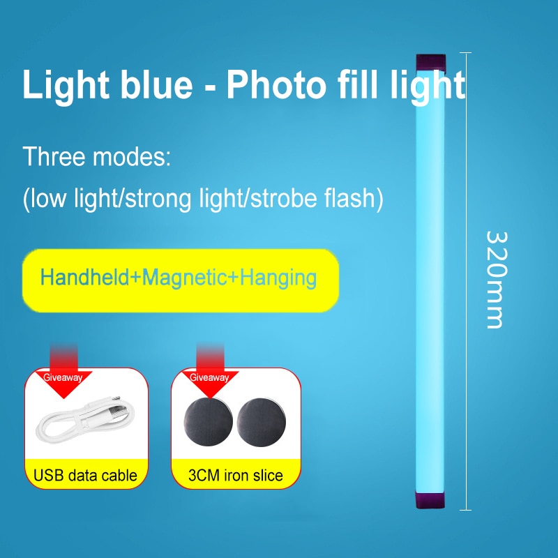 Handheld Fill Light For Photography Led Studio Light Emergency Lamps Adjustable Selfie Lamp Wall Panels Decor Background Lights