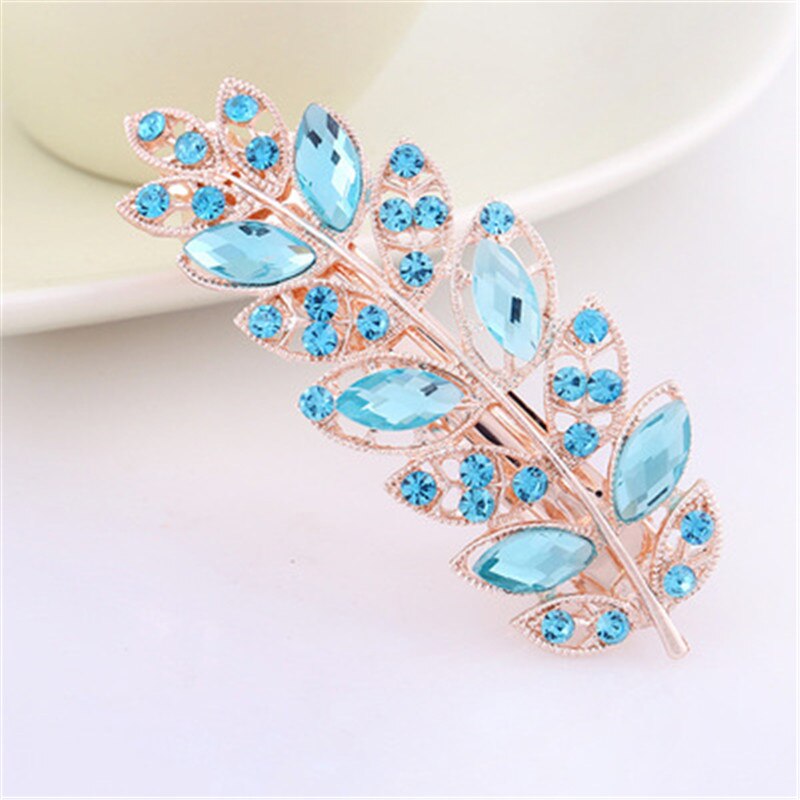 The Hot Rose Flower Rhinestone Hair Pin Europe And America Popular Horsetail Clip Perfect Quality Wild Daily Decorative Hair Acc