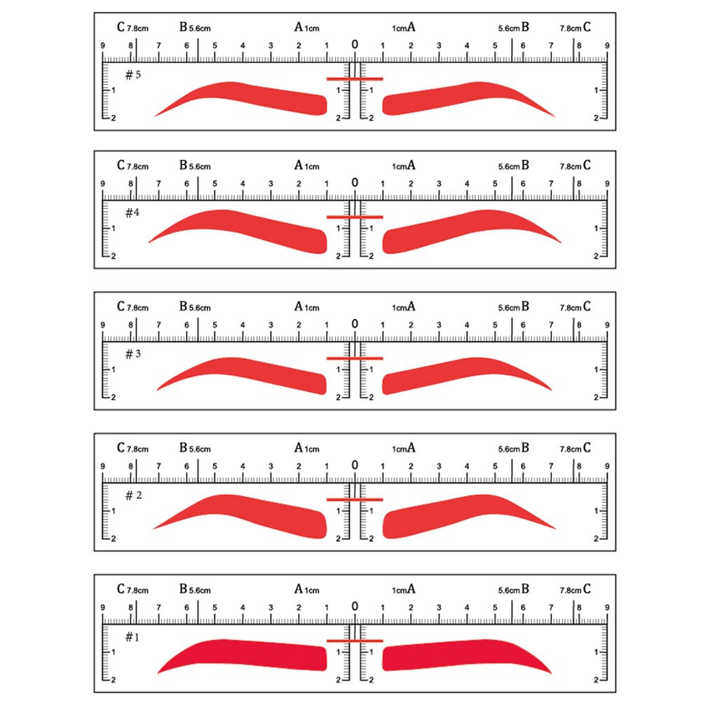 50 pieces Microblading Eyebrow Stencils Stickers Permanent Makeup Supplies Disposable Eyebrow Mold Template Drawing Guide