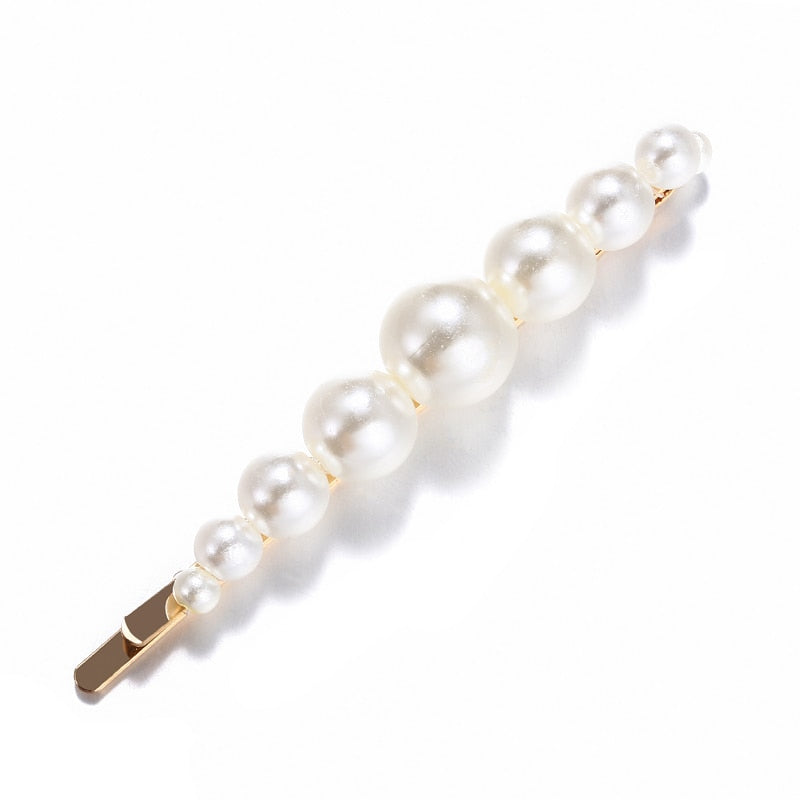 New Fashion Pearl Hair Clip for Women Elegant Korean Design Snap Barrette Stick Hairpin Hair Styling Accessories Hair Pins