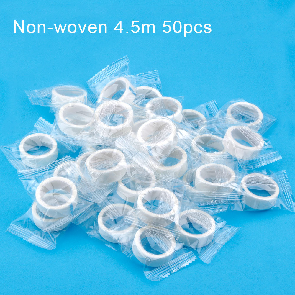 50pcs Eyelash Extension Tape Non-woven Medical Tape Lint Free Eye Pad Under Patches PE Breathable Grafting Eyelashes Makeup Tool