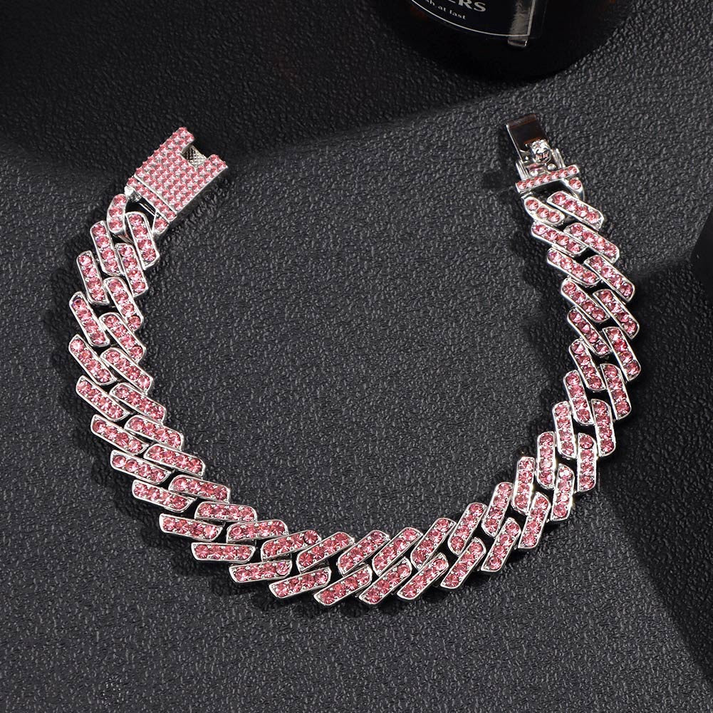 Caraquet Bling Rhinestone Cuban Metal Anklet for Women Hip Hop Rock Personality Crystal Foot Bracelet Luxury Anklets Jewelry