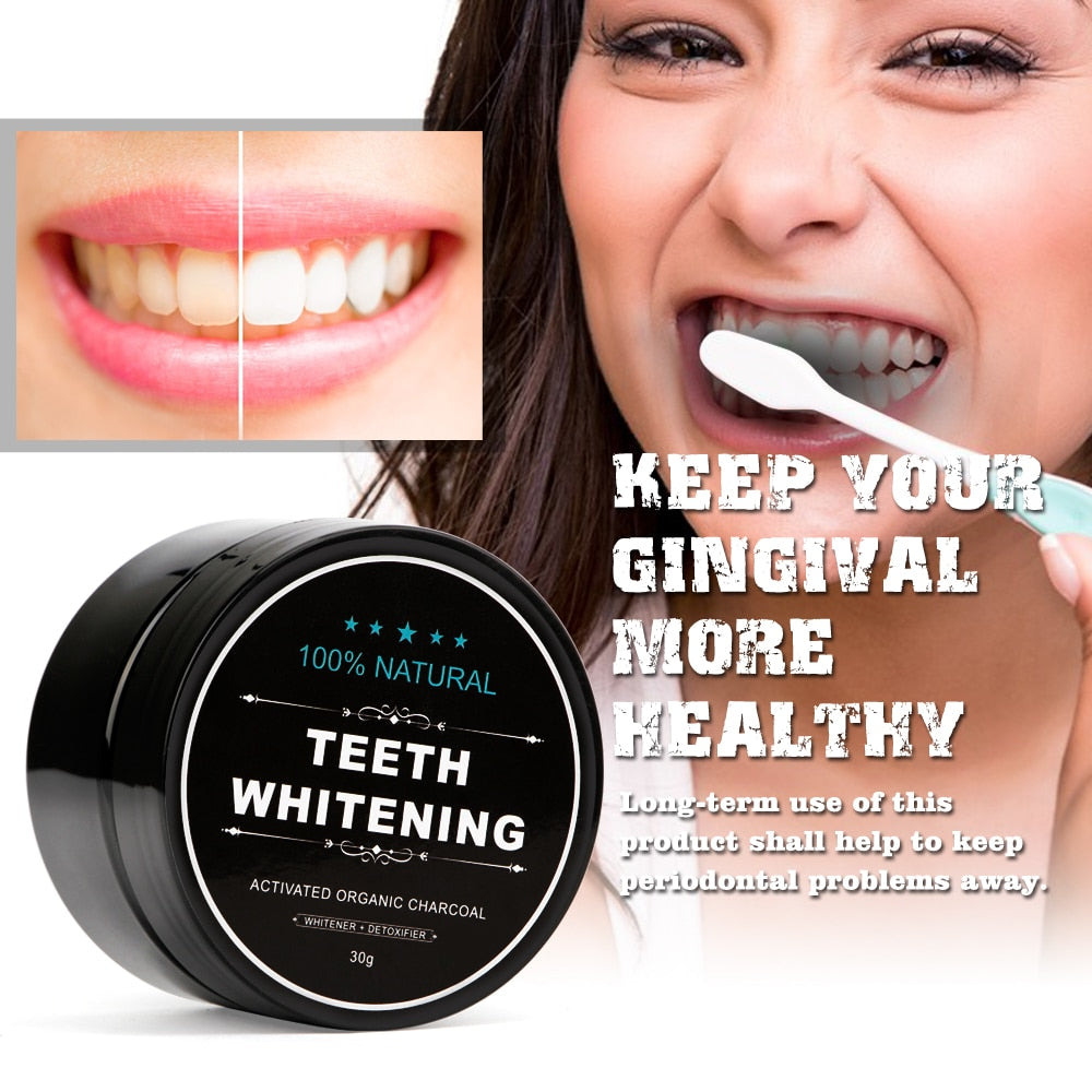 Teeth Whitening Set Bamboo Charcoal Toothpaste Strong Formula Whitening Tooth Powder Toothbrush Oral Hygiene Cleaning Dentifrice