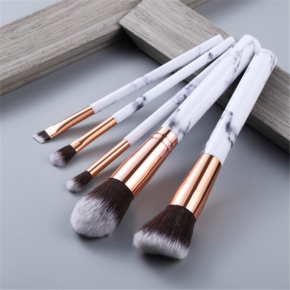 FLD 5-15Pcs Makeup Brushes Tool Cosmetic Set Beauty Powder Foundation Eye Shadow Eyebrow Fan Blush Blending Make Up Brush Kit