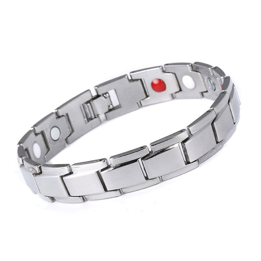 20cm Women Men Magnetic Therapy Bracelet Classic Titanium Steel Anti-snoring Health Care от храпа для мужчины antironquidos