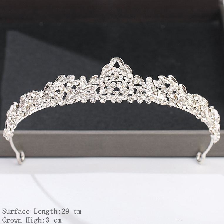 Silver Color Crown and Tiara Hair Accessories For Women Wedding Accessories Crown For Bridal Crystal Rhinestone Diadema Tiara