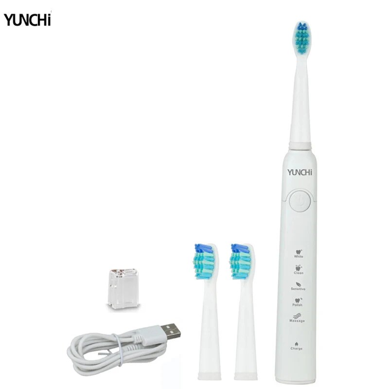 Ultrasonic Electric Toothbrush Sonic Wave Clean USB Rechargeable Toothbrushes With Replacement Brush Heads Seago 507 yunchi Y1