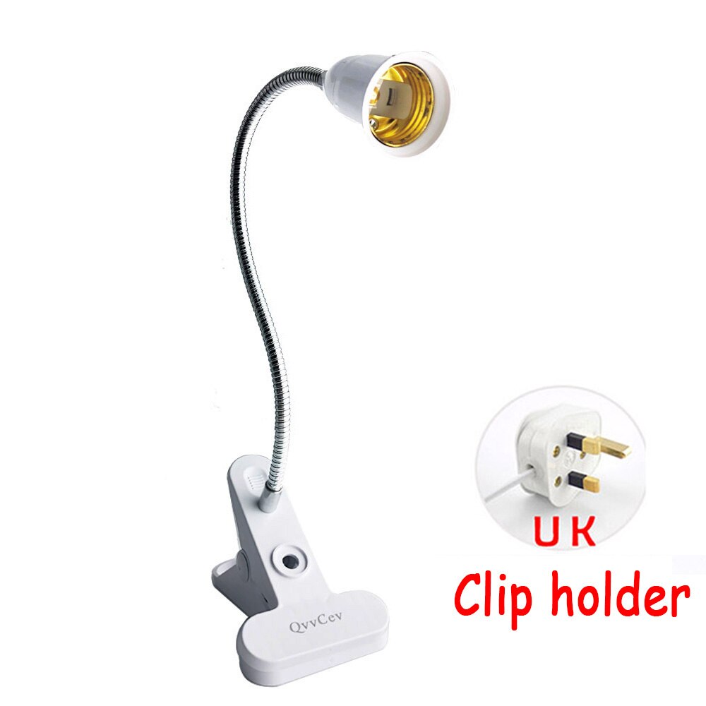 E27 Socket 3 Head Flexible Light Clip With On/Off Switch Lamp Holder For Desk Light LED Plant Grow Bulbs Base EU/US Plug