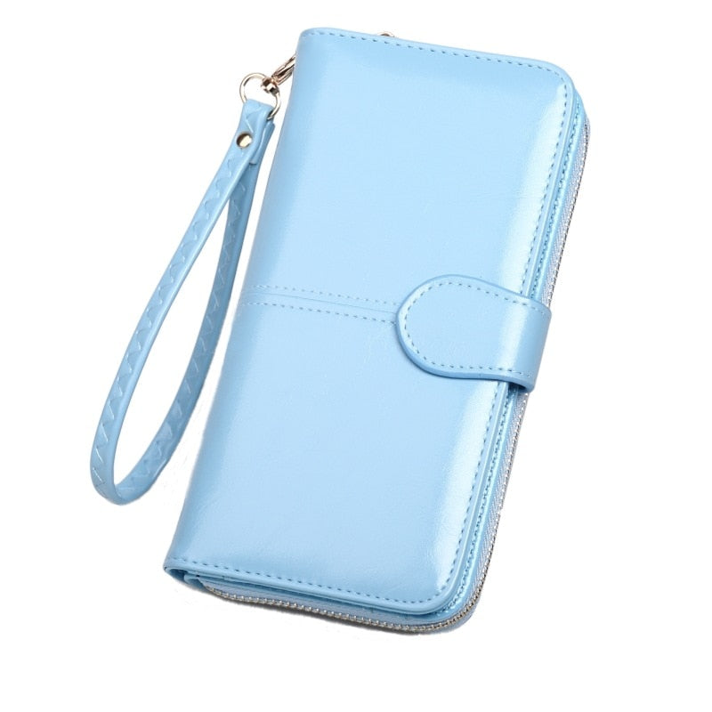 Pu Leather Women Wallets Women Purses Fashion Long Zipper Women's Wallet Money Coin Holder Female Long Purse Female Purse Zipper