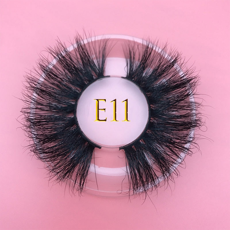 3D MIKIWI real mink lash 25mm E01 extra length and fluffy luxury mink eyelashes natural thick Eye lashes wispy makeup extention