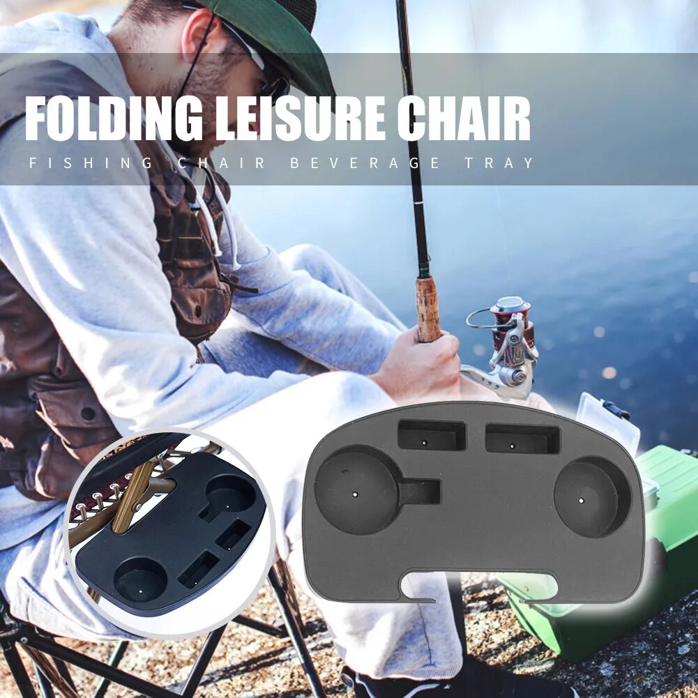 1-6PCS Beach Folding Leisure Lounger Bottle Cup Holder Stand Fishing Chair Drinks Tray for Outdoor Fishing Portable Accessories