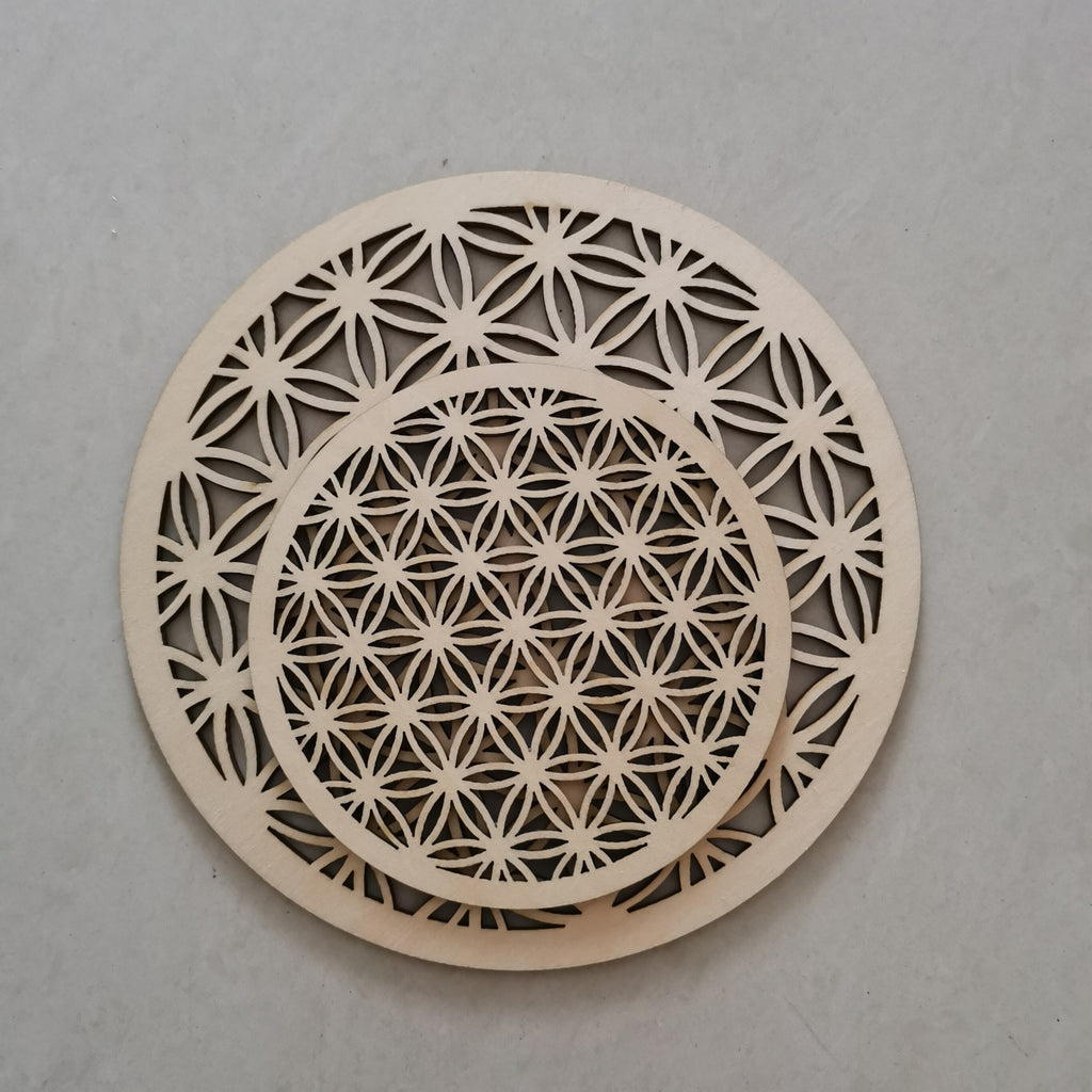 10pcs Flower Of Life cut beermat place mat wood coasters Wood Gift