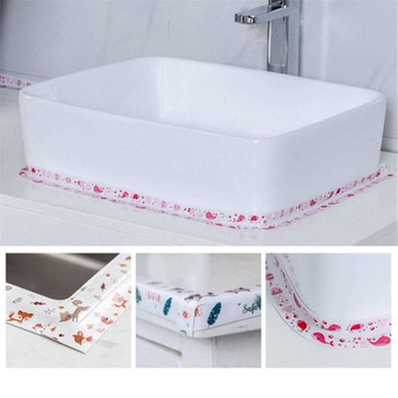 3.2M Kitchen Sink Waterproof Sticker Anti-mold Sealing Strip Tape Wall Bathroom Countertop Toilet Gap Self-adhesive Seam Sticker