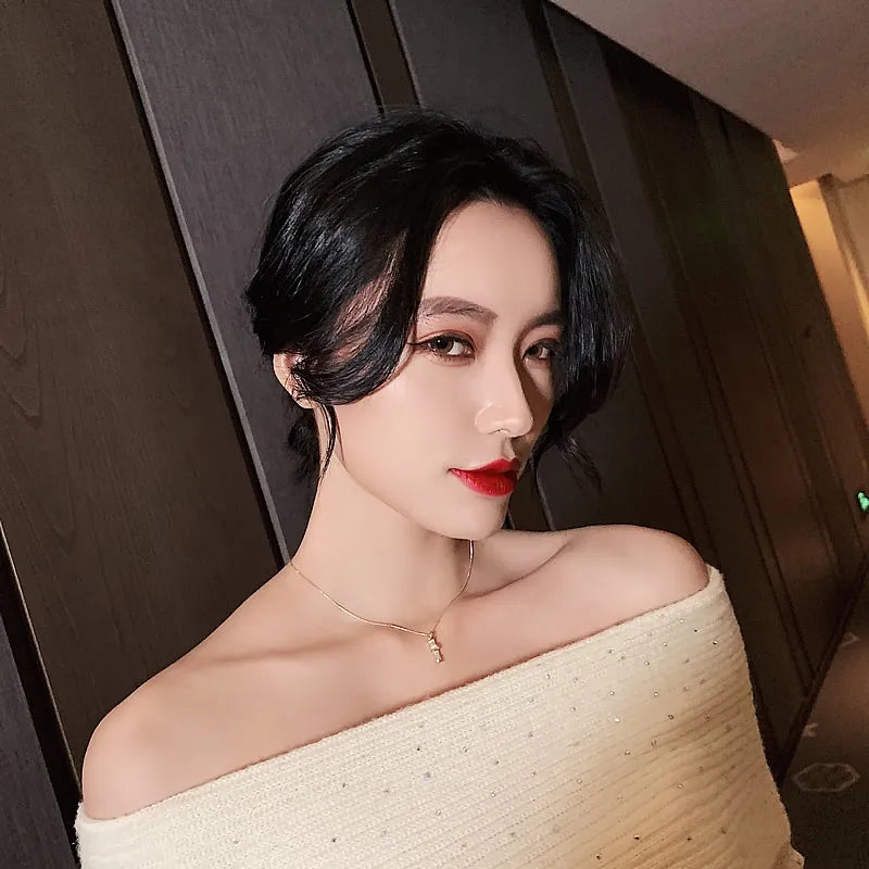 2020 new Simple ladies bamboo shaped pendant Korean women&#39;s collarbone chain exquisite gift  fashion jewelry short necklace