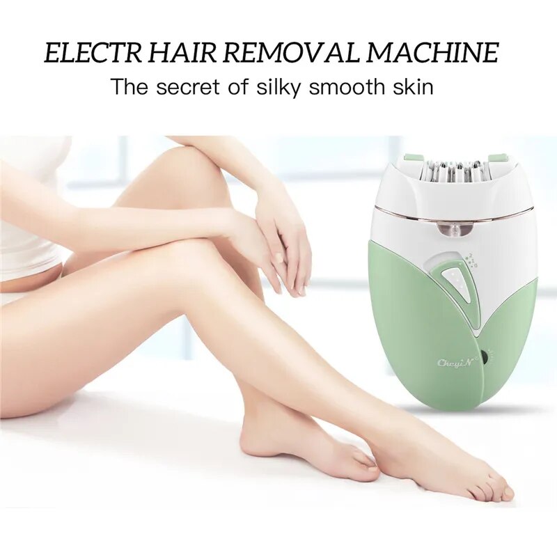 Ckeyin USB Rechargable Women Epilator Body Leg Hair Removal Depilator Shaver Female Electric Shaving Apparatu Depilation Machine