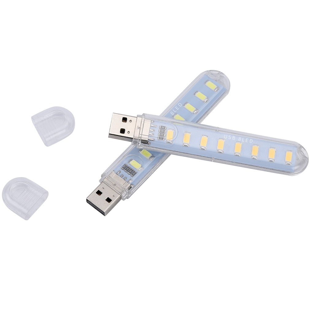 Mini Portable USB LED Book Light DC5V Ultra Bright Reading Book Lamp 3leds 8leds Lights For Power Bank PC Laptop Notebook