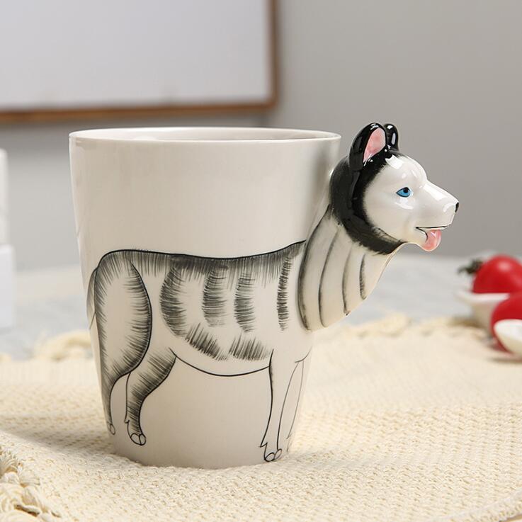 Hand-Painted 3D Animal Ceramic Coffee Cup: A Unique Birthday Gift and Special Occasion Present.